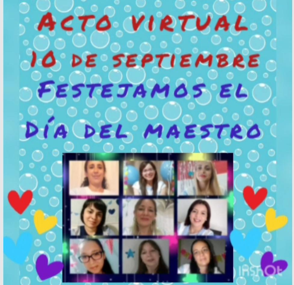 ACTO VIRTUAL “DÍA DE LA MAESTRA Y EL MAESTRO”